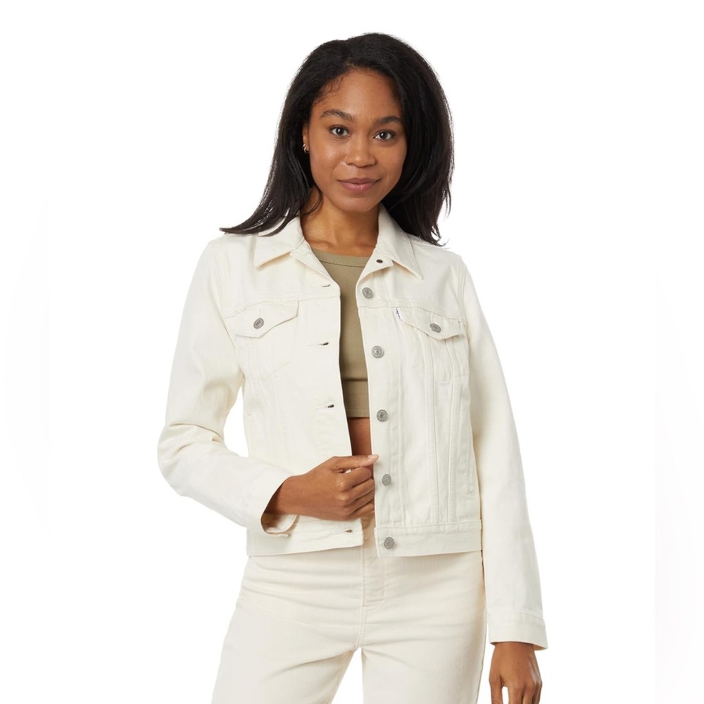 *NWT* Levi’s White Denim “Original Trucker Jacket” Women’s Small